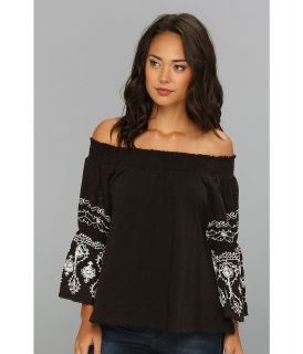 Free People Ethereal Daze Acapulco Top Womens Blouse (Black)
