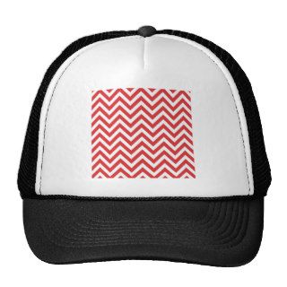 Zig Zag Striped Red White Pattern Qpc Template Trucker Hat