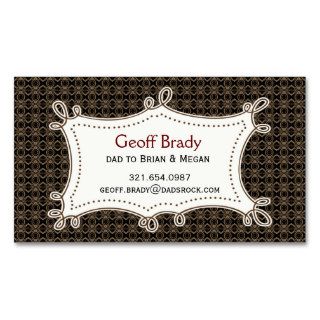Brown Retro Daddy Card Business Cards