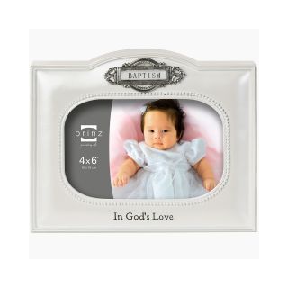 Count Your Blessings 4x6 Picture Frame Baptism, White