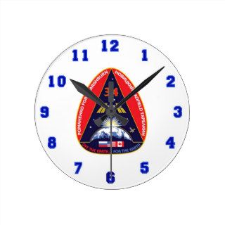 Expedition Crews   Expedition 34 Flight Patch Round Clock