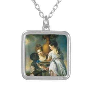 Joseph Wright  A Conversation between Girls Custom Necklace