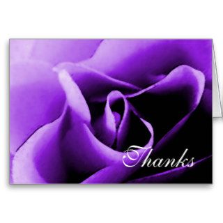 Purple Rose Thank You Note Template Cards