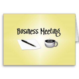 Business Meeting Greeting Cards