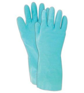 North by Honeywell Nitri Guard LA111EBFL Blue Nitrile Work Gloves    