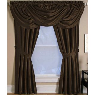 Versailles Rod Pocket Curtain Panel, Chocolate (Brown)