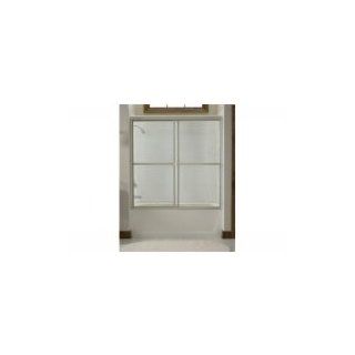 Sterling 5108 59N Nickel Finesse Finesse 5100 Series fluted 58 5/16" x 54 5/8 to 59 5/8" framed by pass bath doors   Shower Doors  