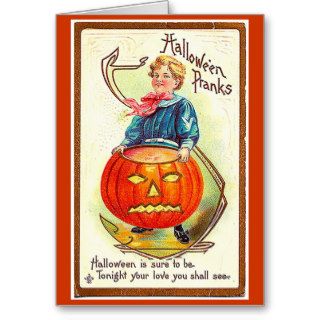Halloween Pranks   Poem for Trick or Treat Greeting Card