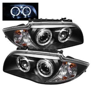 BMW E87 128i 135i 08 09 10 Halo Projector Headlights   Black (Pair) Automotive