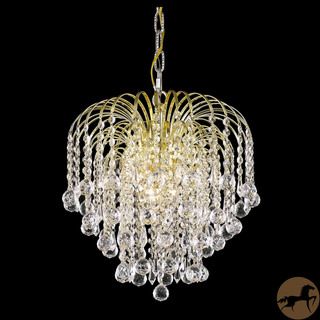 Christopher Knight Home Hanging Gold/Crystal Four Light Chandelier Christopher Knight Home Chandeliers & Pendants