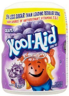 Kool Aid Drink Mix, Sugar Sweetened Grape, 19 Ounce Container (Pack of 4)  Powdered Soft Drink Mixes  Grocery & Gourmet Food