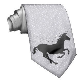 Unicorn Silhouette Neck Ties