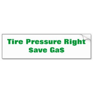 Tire Pressure Right Bumper Stickers