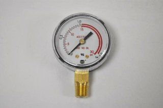 Smith GA134 03 2" 30 PSI / 2 BAR (Red Zone) Replacement Gauge Qty  1   Gas Welding Accessories  