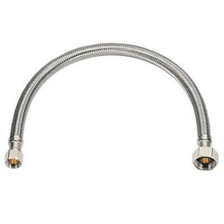 Homewerks Worldwide 3/8 in. OD x 1/2 in. IPS x 12 in. Faucet Supply Line Braided Stainless Steel 7223 12 38 2