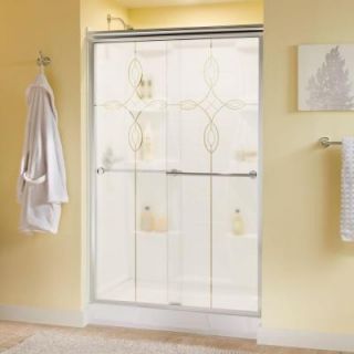 Delta Panache 47 3/8 in. x 70 in. Sliding Bypass Shower Door in Polished Chrome with Frameless Tranquility Glass 158808