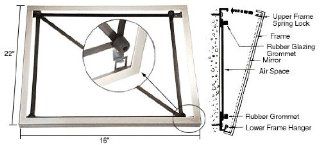 CRL 16" X 22" Stainless Steel Theft Proof Mirror Frame