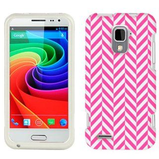 ZTE N9510 Chevron Pink White Mini Pattern Phone Case Cover Cell Phones & Accessories