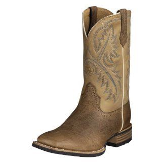Ariat Mens Quickdraw Cowboy Boots   Size12 B ColorTumbled Bark/Beige Sports & Outdoors