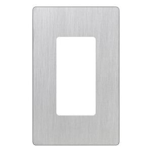Lutron Claro 1 Gang Decorator Wall Plate   Stainless Steel CW 1B SS