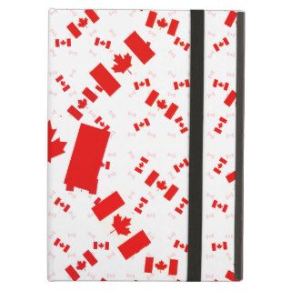 Canada Flag in Multiple Colorful Layers Askew iPad Folio Cases