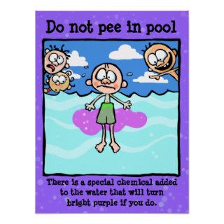 Do not PEE in the pool Anti pee campaign Print