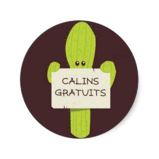 Cactus Calin Round Stickers
