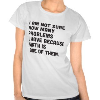 Not sure how many problems because math is one tshirts
