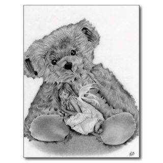 Teddy Bear Little Fairy  Postcard