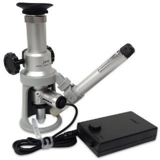 PEAK TS2064 040CIL LED Wide Stand Rack and Pinion Focusing Microscope with LED Light, 40X Magnification, 0.142" Field View