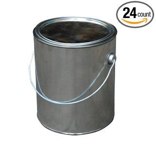 Vestil MRC 128 CS Round TIN Plated Can with Metallic Lid, Steel, 128 oz Capacity, (Case of 24) Drum And Pail Lids