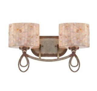 Savoy House 8 3535 2 128 Bath with Penshell Shades, Oxidized Silver   Vanity Lighting Fixtures  