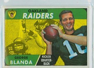 1968 Topps FB 142 George Blanda Raiders Very Good to Excellent Sports Collectibles
