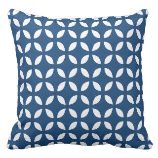 Monaco Blue Geometric Pattern Pillow