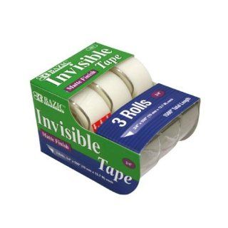 BAZIC Invisible Tape 3/4" x 500" 144 Packs of 3  Clear Tapes 