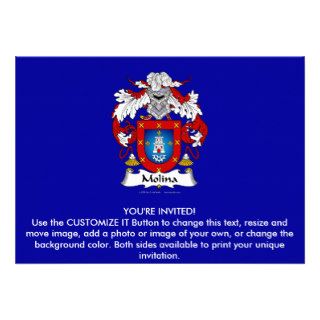Molina Family Crest Custom Invitations