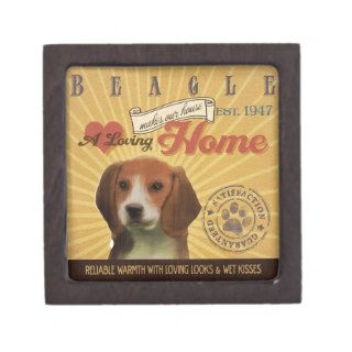 A Loving Beagle Makes Our House Home Premium Keepsake Box