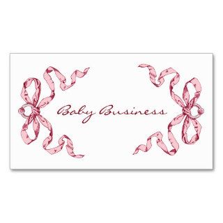 Baby Business Pink Bows Business Cards