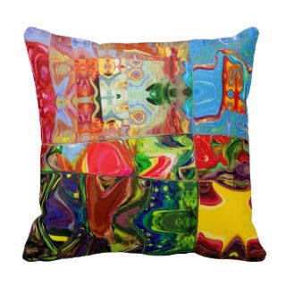 Colorful Abstract Design Throw Pillow By Ginette