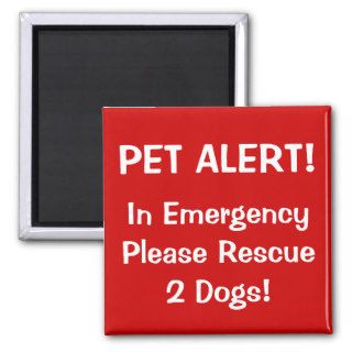Firefighter Pet Alert Refrigerator Magnet