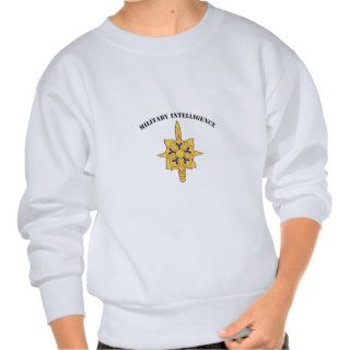 Military Intelligence Branch Insignia, Arc Script Pullover Sweatshirts