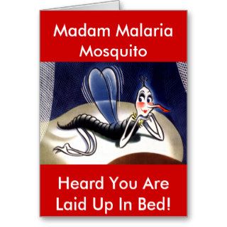 Vintage Madam Malaria Mosquito Card