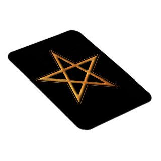 Golden Pentagram   Gold Pentagram Pagan Symbol Flexible Magnet