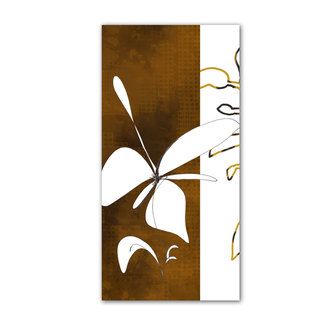 Jan Weiss 'Espresso Foral I' Unwrapped Canvas ArtWall Canvas