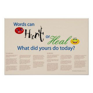 Words can Hurt or Heal Poster