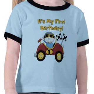 Red Race Car 1st Birthday Tshirts and Gifts