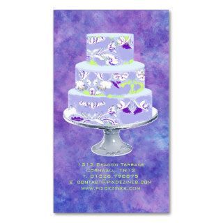 PixDezines wedding cakes/watercolor affects Business Card Templates