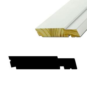 American Wood Moulding AMC1500 1 1/4 in. x 6 3/4 in. Primed Finger Joint Exterior Window Sill Moulding 1500 PFJ