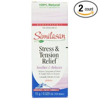 Similasan Stress & Tension Relief globules, Soothe and Relax Stress, 15g (154 doses),  (Pack of 2) Health & Personal Care