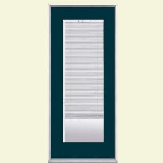 Masonite Mini Blind Painted Steel Entry Door with No Brickmold 30605